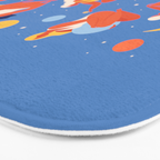 Collection of women holding planet with dream universe. Bath Mat Gallery Image 3