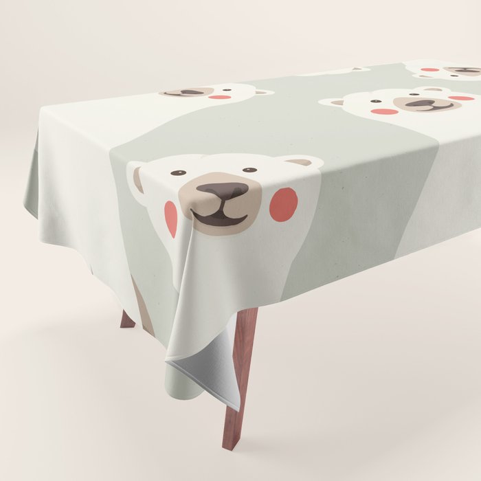 Polar Bear, Animal Portrait Tablecloth Gallery Image 1