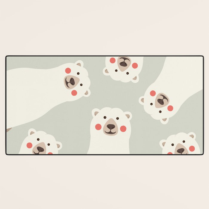 Polar Bear, Animal Portrait Desk Mat Gallery Image 3