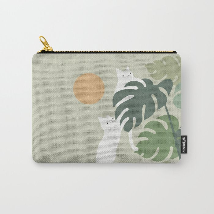 Cat and Plant 42 Carry All Pouch Gallery Image 1