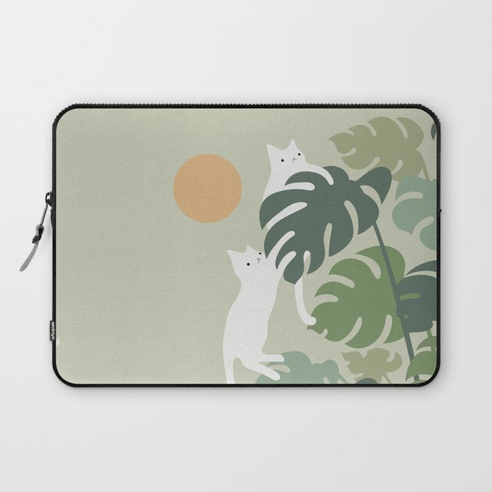 Cat and Plant 42 Laptop Sleeve Gallery Image 1