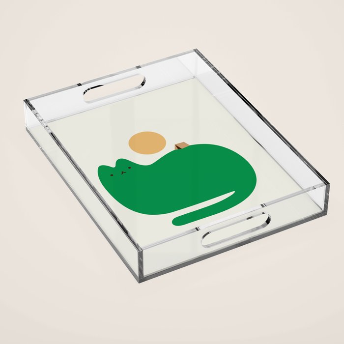 Cat Landscape 118A: Purrfect Campsite A Acrylic Tray Gallery Image 1