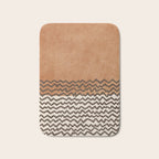 Terracotta Black Waves Abstract Artwork Bath Mat Gallery Image 1