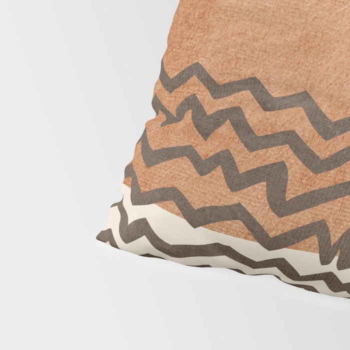 Terracotta Black Waves Abstract Artwork Pillow Sham Gallery Image 4