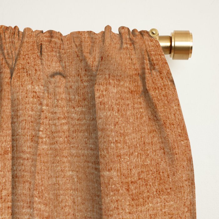 Terracotta Black Waves Abstract Artwork Window Curtain Gallery Image 2