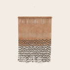 Terracotta Black Waves Abstract Artwork Wall Hanging Gallery Image 1