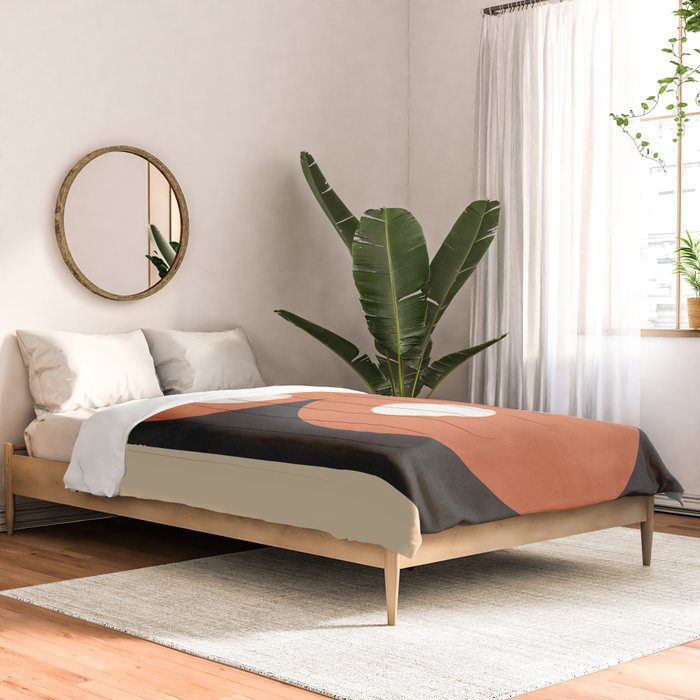 Mid-Century Abstract Balance 09 Comforter Gallery Image 2