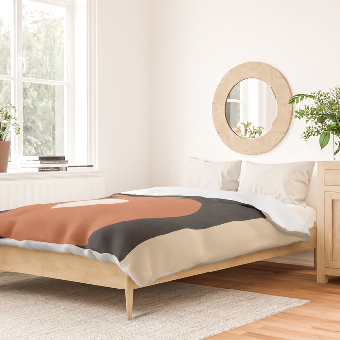 Mid-Century Abstract Balance 09 Duvet Cover Gallery Image 2