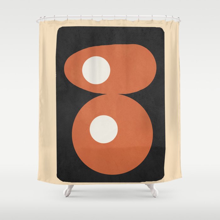 Mid-Century Abstract Balance 09 Shower Curtain Gallery Image 1