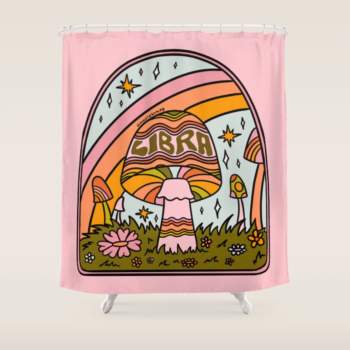 Libra Mushroom Shower Curtain Gallery Image 1