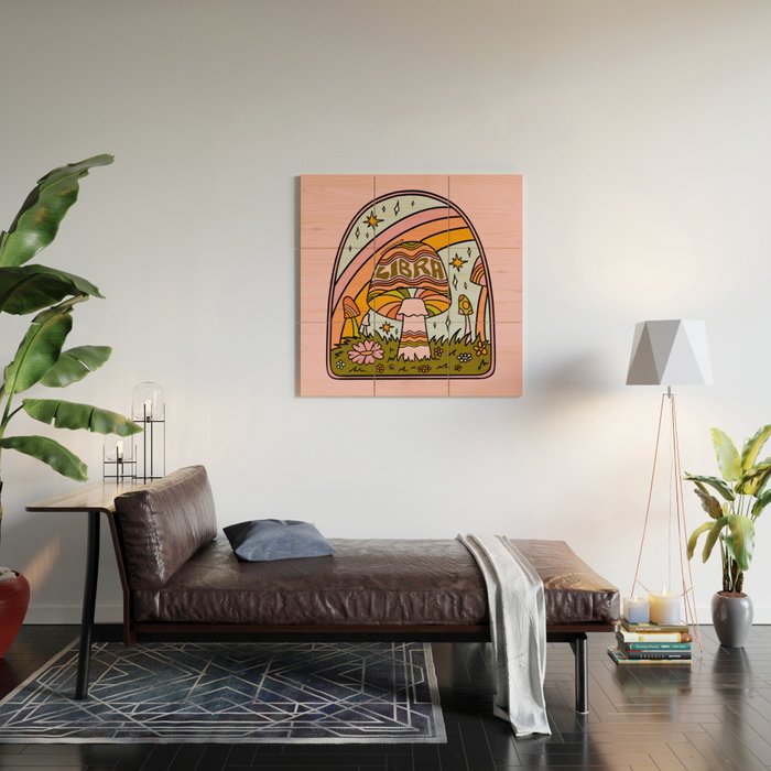 Libra Mushroom Wood Wall Art Gallery Image 2
