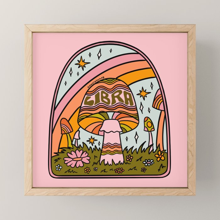 Libra Mushroom Mini Art Print Gallery Image 1