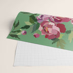 Happy peony vintage mint background Wrapping Paper Gallery Image 2
