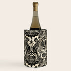 Gothic Halloween Damask - black and cream Wine Chiller Gallery Image 3