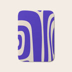 Abstract Minimalist Mid Century Modern Tiki Pattern in Cobalt Blue and Beige Bath Mat Gallery Image 1