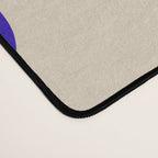 Abstract Minimalist Mid Century Modern Tiki Pattern in Cobalt Blue and Beige Desk Mat Gallery Image 4