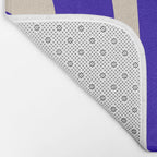 Abstract Minimalist Mid Century Modern Tiki Pattern in Cobalt Blue and Beige Bath Mat Gallery Image 2