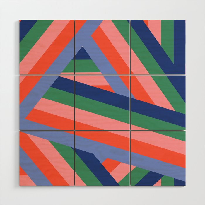 Ribbon Stripes - bold Wood Wall Art Gallery Image 1