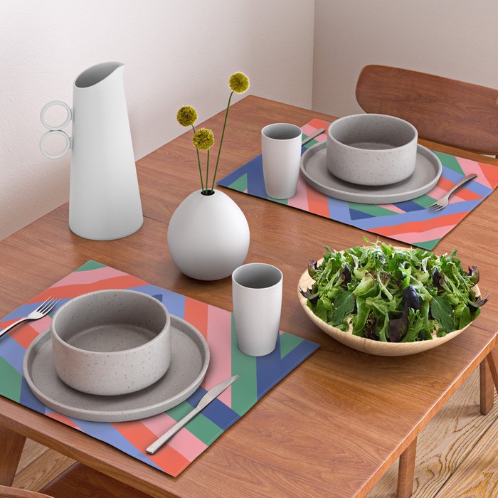 Ribbon Stripes - bold Placemat Gallery Image 2