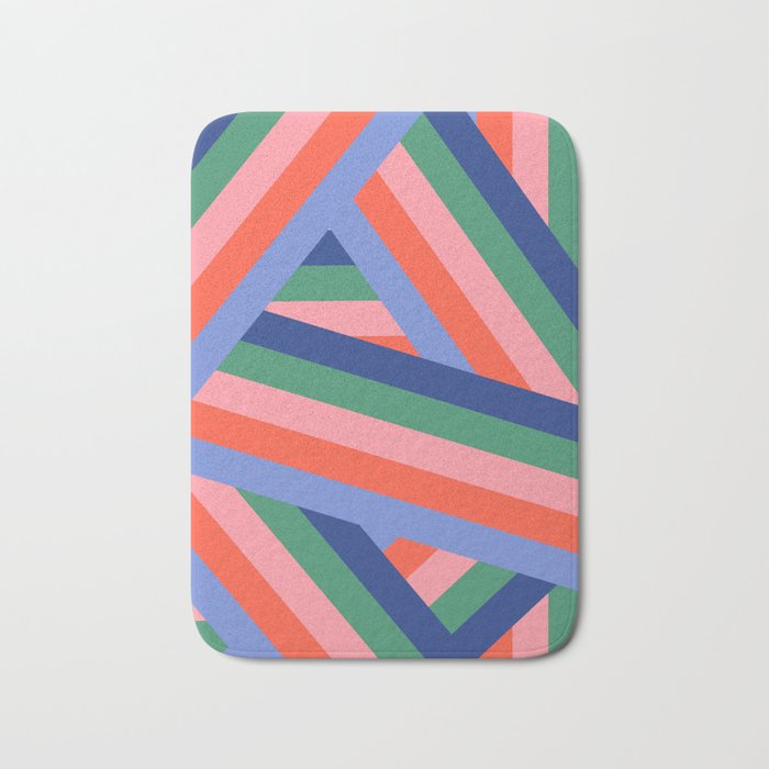 Ribbon Stripes - bold Bath Mat Gallery Image 1