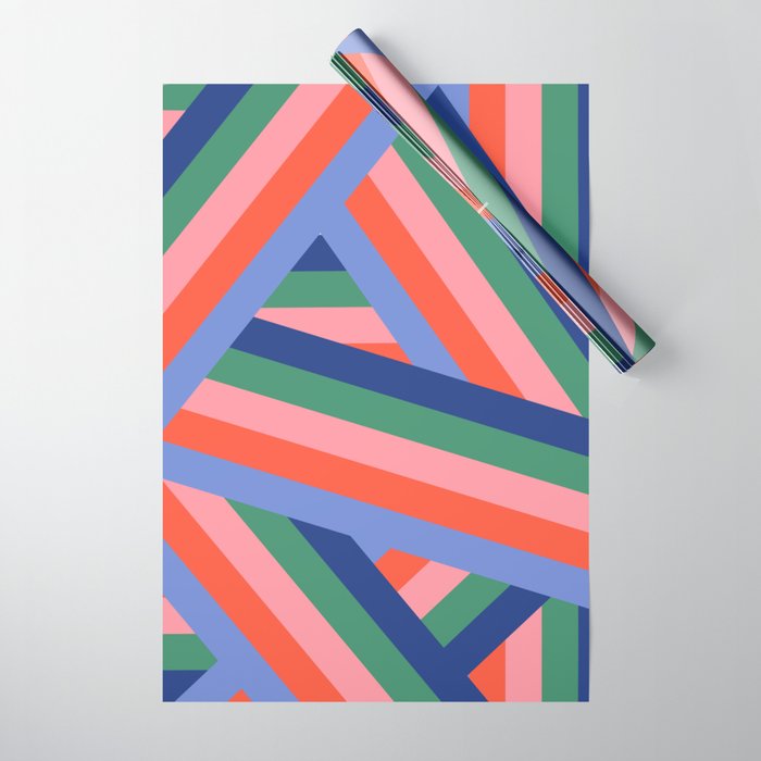 Ribbon Stripes - bold Wrapping Paper Gallery Image 1