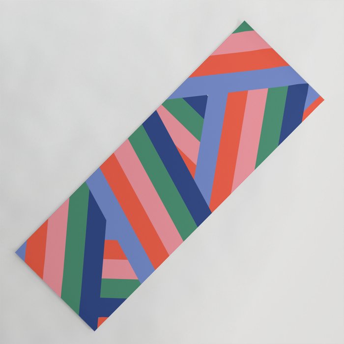 Ribbon Stripes - bold Yoga Mat Gallery Image 1