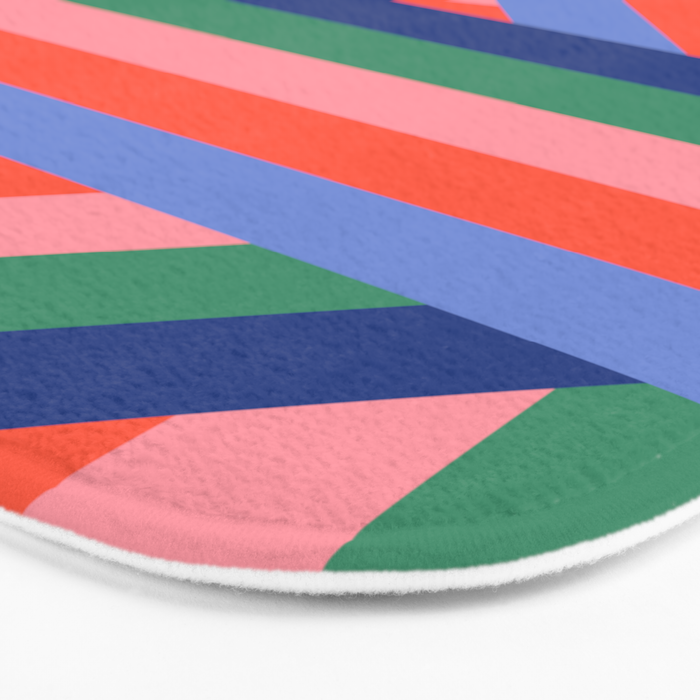 Ribbon Stripes - bold Bath Mat Gallery Image 3