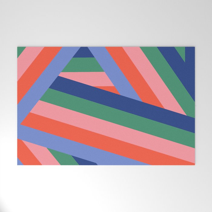 Ribbon Stripes - bold Welcome Mat Gallery Image 1