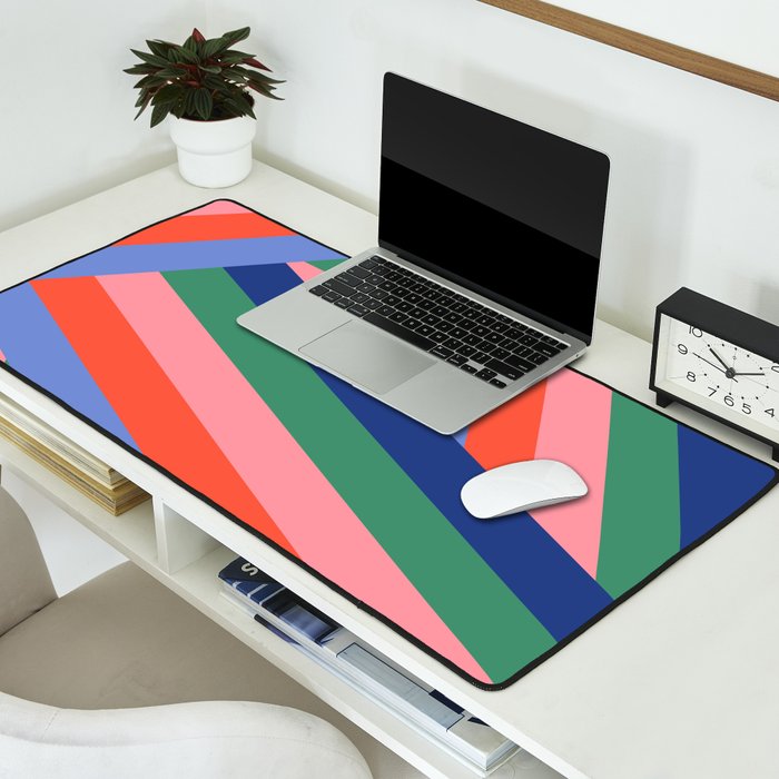 Ribbon Stripes - bold Desk Mat Gallery Image 2