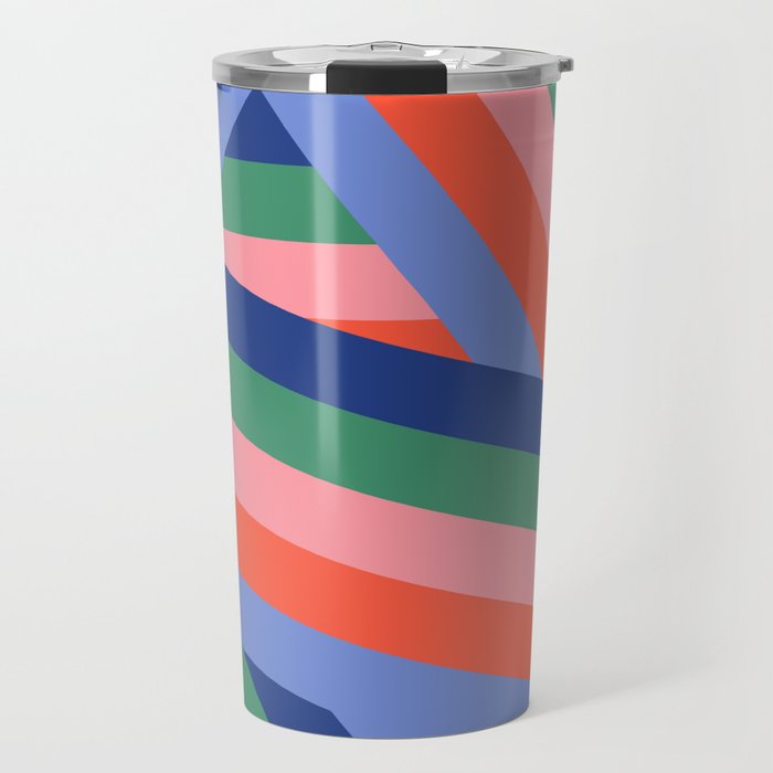 Ribbon Stripes - bold Travel Mug Gallery Image 1