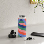 Ribbon Stripes - bold Water Bottle Gallery Image 4