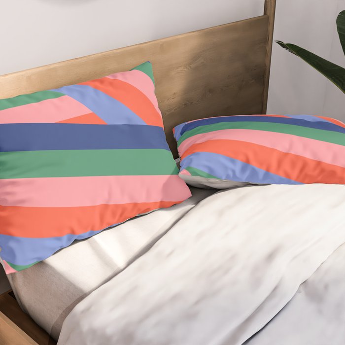 Ribbon Stripes - bold Pillow Sham Gallery Image 2
