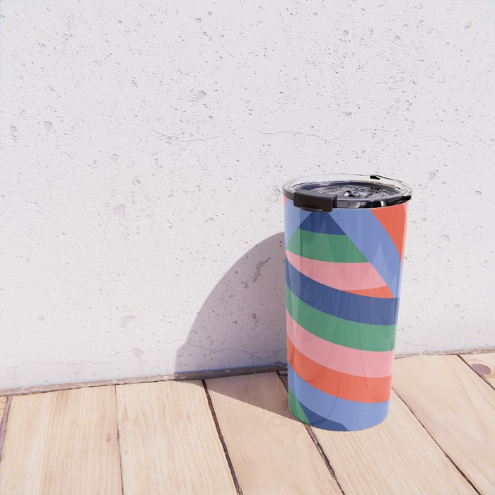 Ribbon Stripes - bold Travel Mug Gallery Image 4