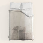 Beige and Brown Minimalist Abstract Painting Duvet Cover Gallery Image 6