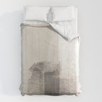 Beige and Brown Minimalist Abstract Painting Comforter Gallery Image 6