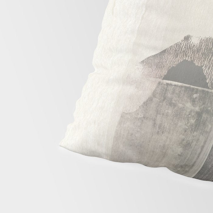 Beige and Brown Minimalist Abstract Painting Pillow Sham Gallery Image 4