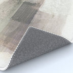 Beige and Brown Minimalist Abstract Painting Rug Gallery Image 4