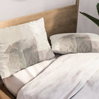 Beige and Brown Minimalist Abstract Painting Pillow Sham Gallery Image 2