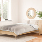 Beige and Brown Minimalist Abstract Painting Duvet Cover Gallery Image 2