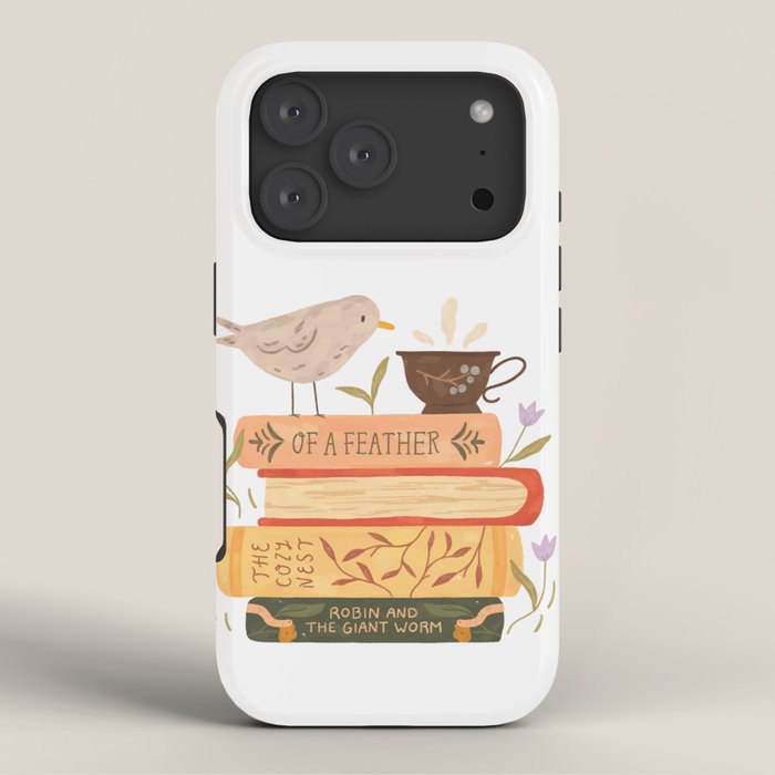Bird's Book Stack iPhone Case Gallery Image 3