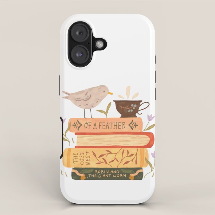 Bird's Book Stack iPhone Case Gallery Image 1