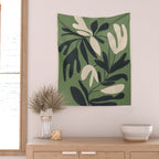 Minimal Abstract Plant Growth Wall Tapestry Gallery Image 2