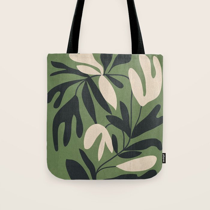 Minimal Abstract Plant Growth Tote Bag Gallery Image 1