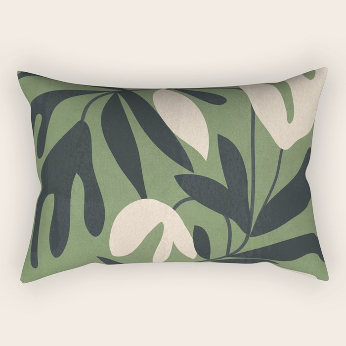Minimal Abstract Plant Growth Rectangular Pillow Gallery Image 2