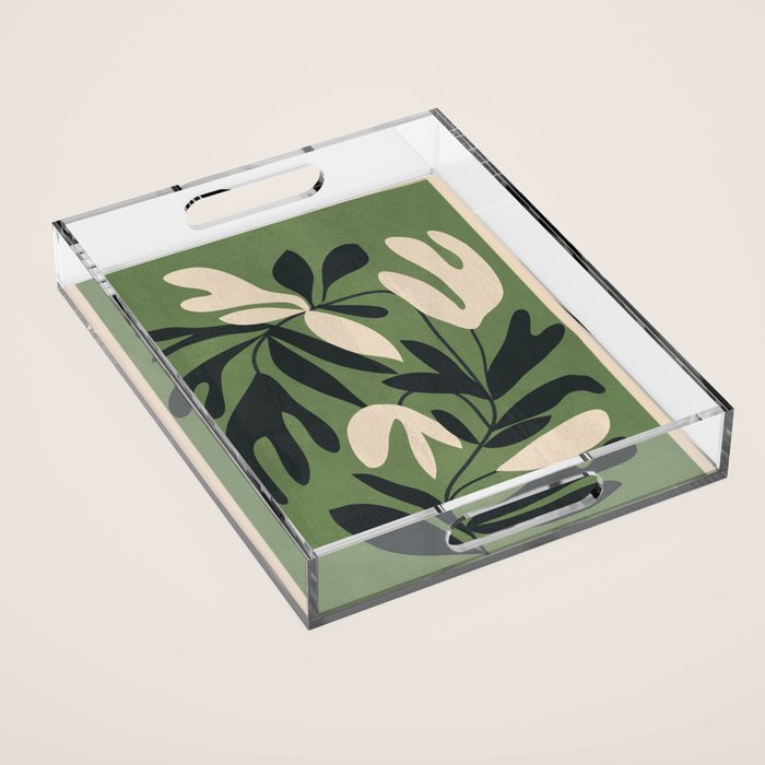 Minimal Abstract Plant Growth Acrylic Tray Gallery Image 1