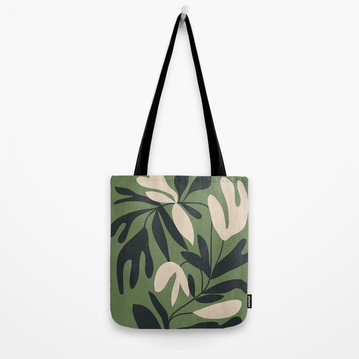 Minimal Abstract Plant Growth Tote Bag Gallery Image 2