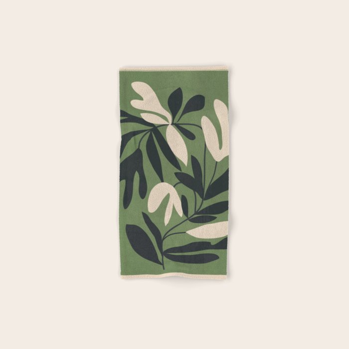 Minimal Abstract Plant Growth Bath Towel Gallery Image 1