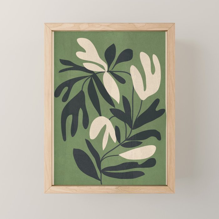 Minimal Abstract Plant Growth Mini Art Print Gallery Image 1