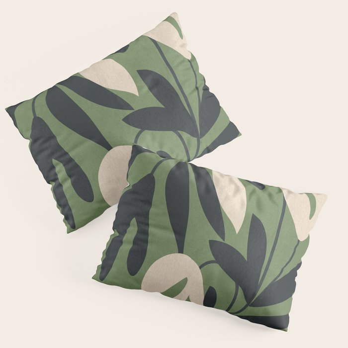 Minimal Abstract Plant Growth Pillow Sham Gallery Image 3