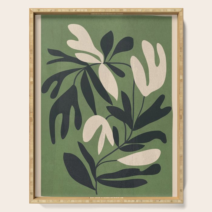 Minimal Abstract Plant Growth Serving Tray Gallery Image 1